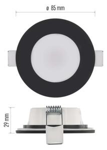 LED kúpeľňové podhľadové svietidlo LORI LED/4,5W/230V IP65 2700/4000K čierne