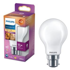 LED Stmievateľná žiarovka Philips Warm Glow B22/7,2W/230V 2200-2700K CRI 90