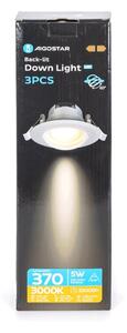 Aigostar - SADA 3x LED zapustené stropné svietidlo LED/5W/230V 3000K pr. 8,5 cm biele