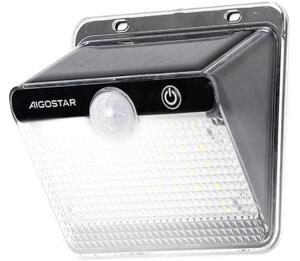 Aigostar-LED Solárne svietidlo so senzorom LED/3,7 V 6500 K 1200 mAh IP65 čierne