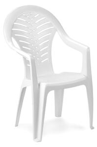 Záhradná stolička SEA –⁠ plast, biela