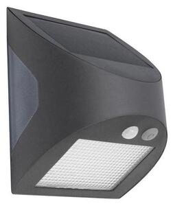 LED solárne nástenné svietidlo so senzorom LED/3W/3,7V 1200 mAh IP54 antracit