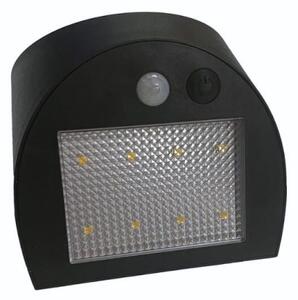 LED solárne nástenné svietidlo so senzorom LED/3W/3,7V 1200 mAh IP54 čierne