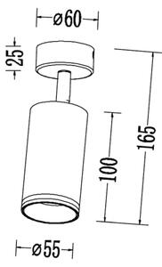Bodové svietidlo PIPE 1xGU10/10W/230V čierne