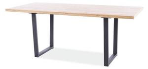 Jedálenský stôl VATU dub artisan/čierna