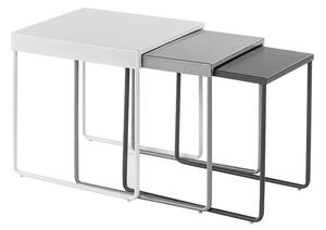 Prístavný stolík VACKY biela/sivá