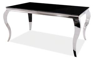 Jedálenský stôl PRANCI 1 čierna/chróm