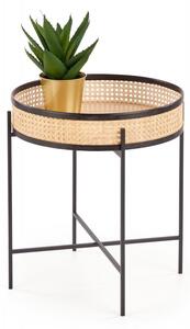 Halmar Konferenčný stolík LANIPA rattan/čierny