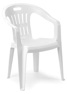 Záhradná stolička PIONA –⁠ plast, biela