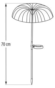 LED RGB solárne svietidlo LED/1,2V 300 mAh IP44 čierna
