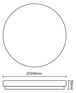 LED Kúpeľňové stropné svietidlo OPAL LED/12W/230V pr. 24,5 cm IP44 biela