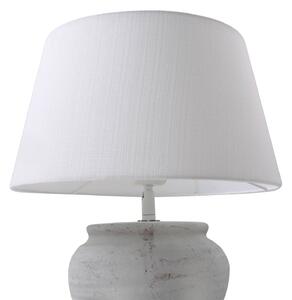 Stolná lampa Lindby Aelith, Ø 30 cm, biela, keramika, E27