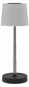 LED stmievateľná vonkajšia nabíjateľná stolová lampa LED/2W/5V IP44 1200 mAh sivá
