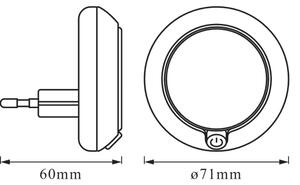 Osram - LED nočné svetlo so senzorom LUNETTA LED/0,3W/230V 3000K