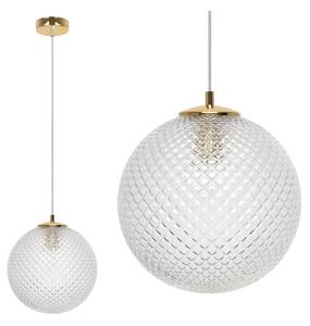 Závesne svietidlo Cannes, 1x číre sklenené tienidlo (fi 25 cm), G