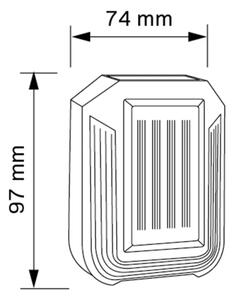 LED Solárne nástenné svietidlo LUCE LED/1,2V 400 mAh IP44