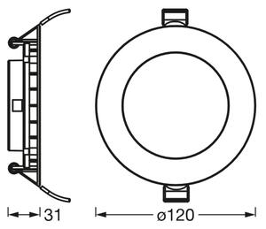Osram - LED zapustené stropné svietidlo SLIM LED/8W/230V 3000K