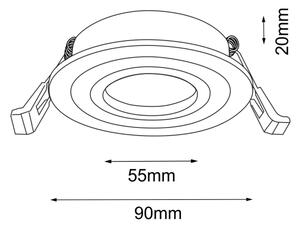Brosline 3025 - Zapustené stropné svietidlo TOCHI 1xGU10/10W/230V biela