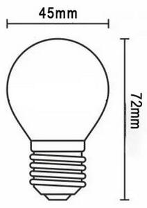LED Žiarovka FILAMENT G45 E27/2W/230V 3000K
