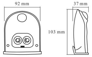 Osram - LED vonkajšie nástenné svietidlo so senzorom DOORLED LED/0,5W/3xAA IP54