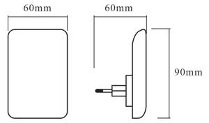 Osram - LED nočné svetlo s čidlom súmraku LUNETTA LED/0,3W/230V