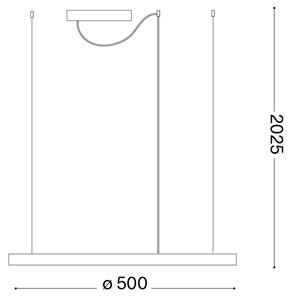 Ideal Lux - LED luster na lankách ORACLE SLIM LED/29W/230V 3000K priemer 50 cm zlatý