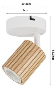 Brilagi - Nástenné bodové svietidlo MODERN WOOD 1xGU10/8W/230V drevo/biela