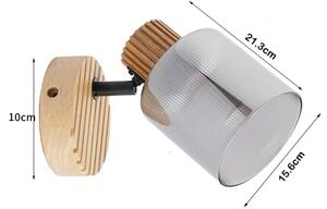 Brilagi - Nástenné bodové svietidlo HYGGE 1xE14/15W/230V drevené/dymové