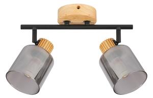 Brilagi - Bodové svietidlo HYGGE 2xE14/15W/230V drevené/dymové