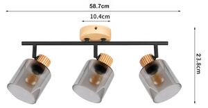 Brilagi - Bodové svietidlo HYGGE 3xE14/15W/230V drevo/dymové