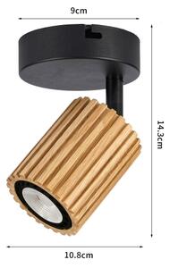 Brilagi - Nástenné bodové svietidlo MODERN WOOD 1xGU10/8W/230V drevo/čierna