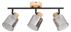 Brilagi - Bodové svietidlo HYGGE 3xE14/15W/230V drevo/dymové
