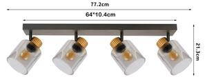 Brilagi - Bodové svietidlo HYGGE 3xE14/15W/230V čierna/dymová