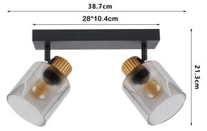Brilagi - Bodové svietidlo HYGGE 3xE14/15W/230V čierna/dymová