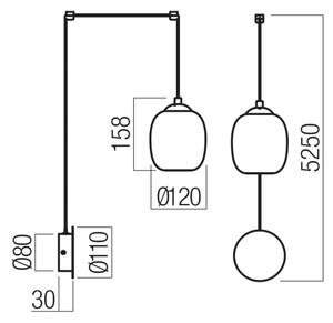 Redo 01-3484 - LED Nástenné svietidlo KHADI LED/6W/230V CRI90 pr.12 cm čierna/dymová