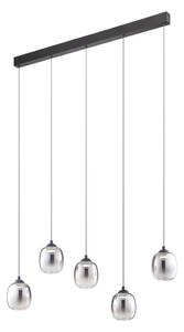 Redo 01-3490 -LED Stmievateľný luster na lanku KHADI 5xLED/5,2W/230V čierna/dymová