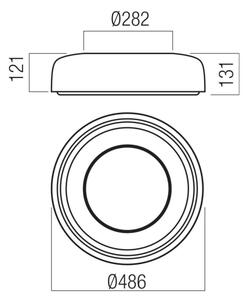 Redo 01-3722 - LED stropné svietidlo DIP LED/30W/230V 48,6 cm čierne