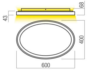 Redo 01-3808 - LED stmievateľné stropné svietidlo NOBU LED/60W/230V čierne