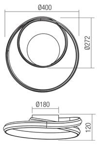 Redo 01-4355 - LED stmievateľné nástenné svietidlo TORSION LED/30W/230V zlaté