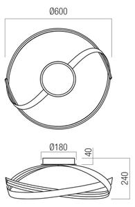 Redo 01-3614 - stmievateľné LED stropné svietidlo IMPULS LED/34W/230V, čierne