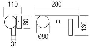 Redo 01-4661 - LED nástenné svietidlo NORMA LED/5W/230V + LED/3W CRI 90 USB zlaté