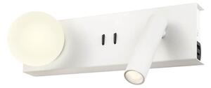 Redo 01-4660 - LED Nástenné svietidlo NORMA LED/5W/230V + LED/3W CRI 90 USB biela