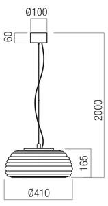 Redo 01-4542 - LED stmievateľný luster na lane ONDULA LED/16W/230V béžová/dymová