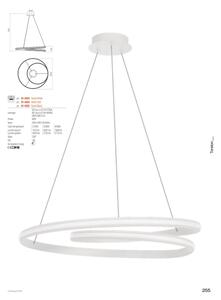 Redo 01-4365 - LED stmievateľný luster na lanku TORSION LED/60W/230V čierna