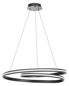 Redo 01-4365 - LED stmievateľný luster na lanku TORSION LED/60W/230V čierna