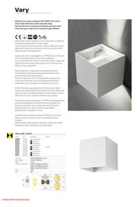 Redo 90294 - LED vonkajšie nástenné svietidlo VARY 2xLED/10W/230V 3000K IP54 biele