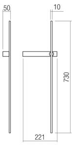 Redo 01-4673 - LED nástenné svietidlo TANGENT LED/6W/230V CRI 90 čierna