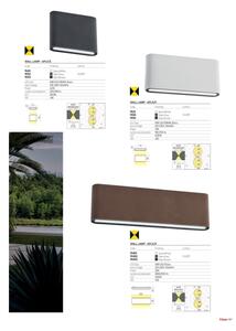 Redo 90453 - LED Vonkajšie nástenné svietidlo KLIPPE LED/24W/230V 3000K IP54 hnedá