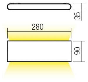 Redo 90452 - LED Vonkajšie nástenné svietidlo KLIPPE LED/24W/230V IP54 antracit