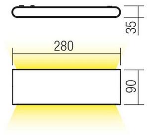 Redo 90453 - LED Vonkajšie nástenné svietidlo KLIPPE LED/24W/230V 3000K IP54 hnedá